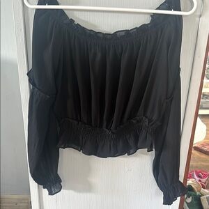 Black Off-Shoulder Blouse